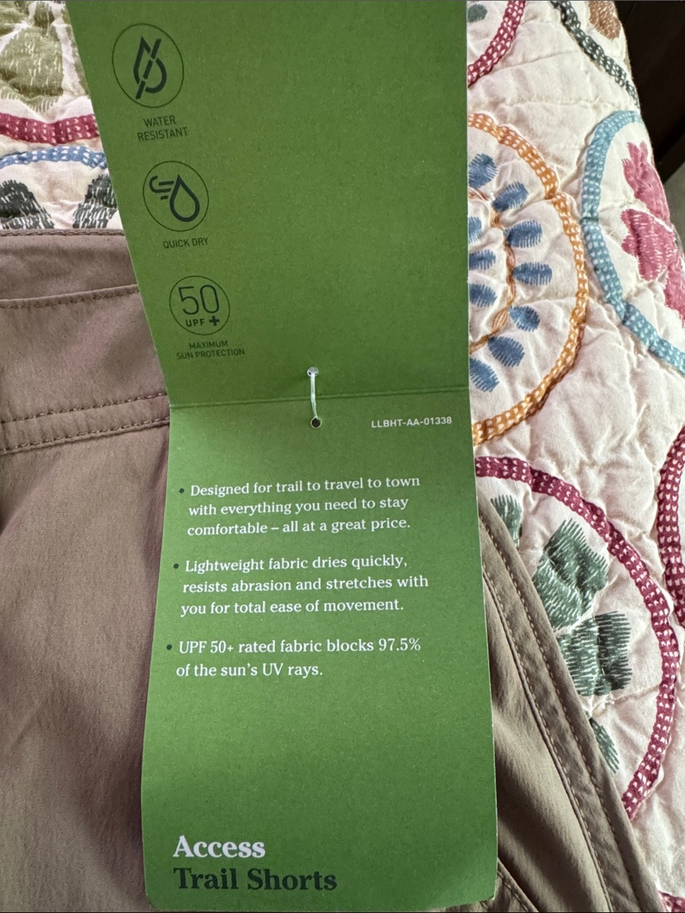 L.L. Bean Men's Tan Access Trail Shorts - Picture 5 of 10
